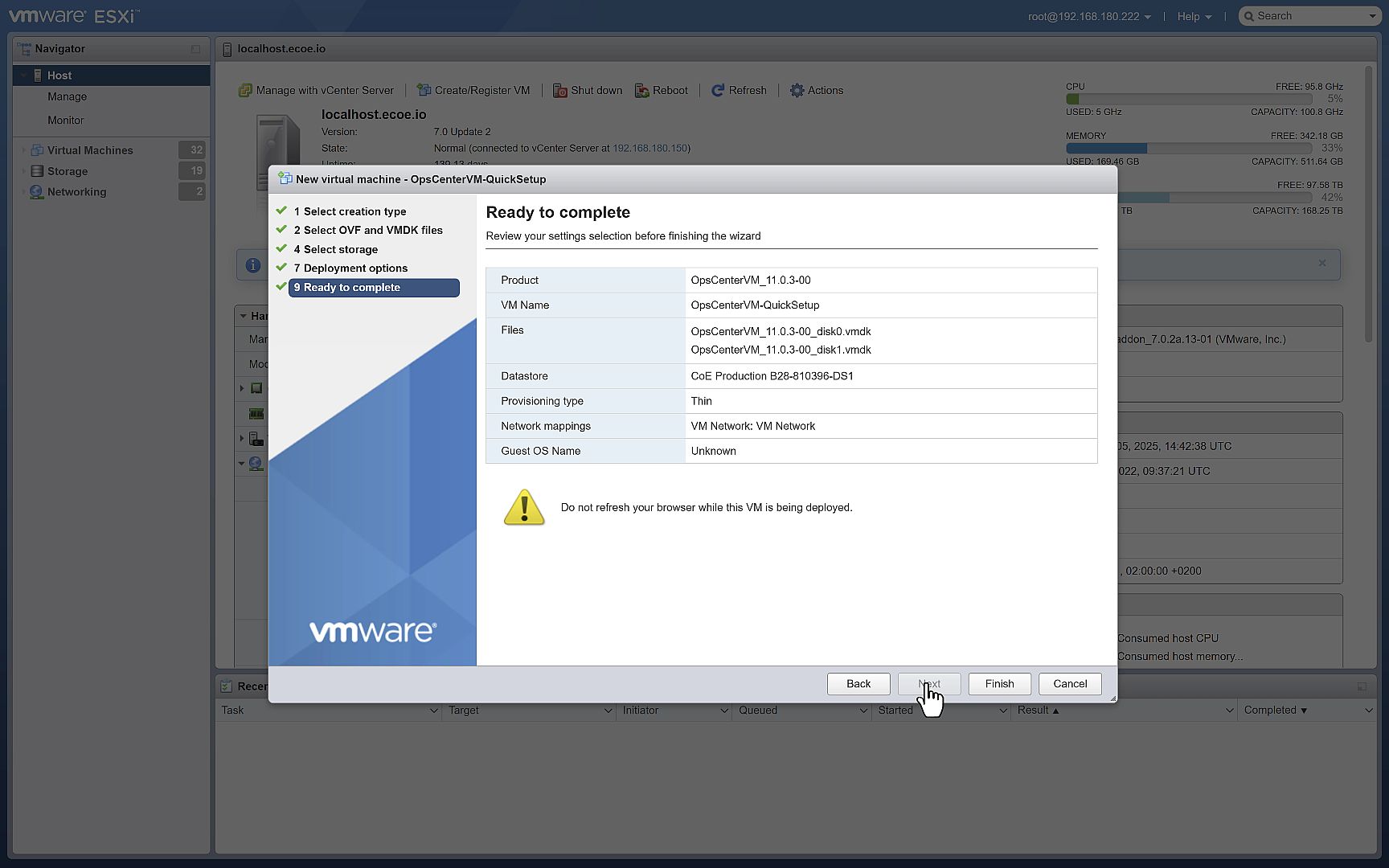 Hitachi Ops Center - Quick Setup Guide - OVF Deployment