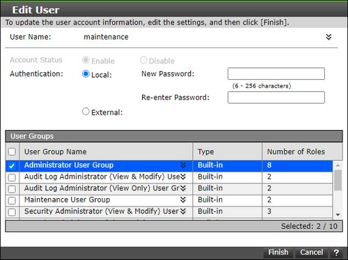 edit user maintenance