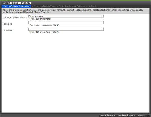init setup wiz1 system info